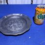 Heavy pewter decorative plate, St. George and the dragon. Image 2