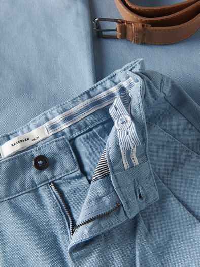 Structural fabric chino trousers with belt size 140 cm