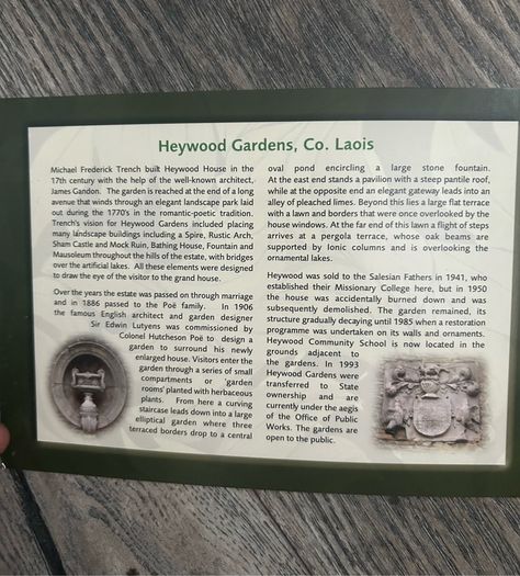 2005 Ireland Central Bank Uncirculated Coin Set Heywood Gardens, Co. Laois.
