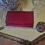 Vera Pelle Red Leather Purse / Brand New Image 6