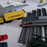 Train Set  vintage Luma set locos track trucks and car etc Image 7