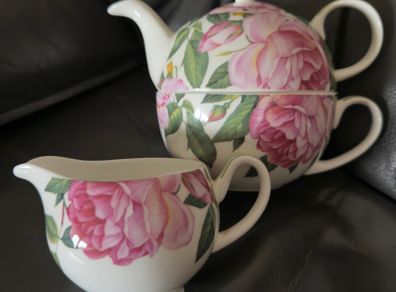 Newbridge Home Rose Collection bone china tea-for-one set and creamer