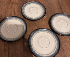 Denby blue saucers 4 in total