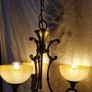 Pair of Pub Chandeliers with Shades - Reclaimed from Former Village Bar Image 4