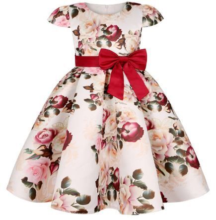 New Girls Flower Elegant Princess Party Birthday Wedding Dress Size 9-10yrs