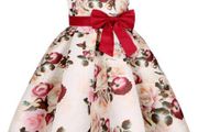 New Girls Flower Elegant Princess Party Birthday Wedding Dress Size 9-10yrs