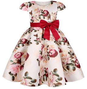 New Girls Flower Elegant Princess Party Birthday Wedding Dress Size 9-10yrs