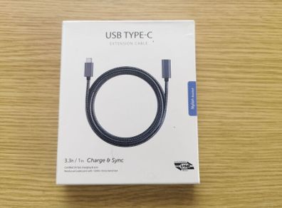 USB C Extension Cable Male to Female Thunderbolt 3 Extension Cable USB 3.1 (10 Gbps) Charging/Sync/ 4K Video/Audio Type C