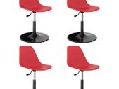 Swivel Dining Chairs 4 pcs Red PP