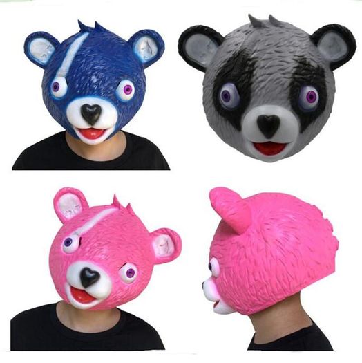 Fortnite Mask Bear Cuddle Team Leader Latex Mask Game Cosplay Halloween Trick Fort Nite Night Fortnight Video Game