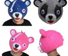 Fortnite Mask Bear Cuddle Team Leader Latex Mask Game Cosplay Halloween Trick Fort Nite Night Fortnight Video Game