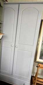 Solid Pine Painted Wardrobe