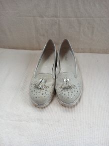 Gabor Grey/Silver Shoes Size 5 1/2