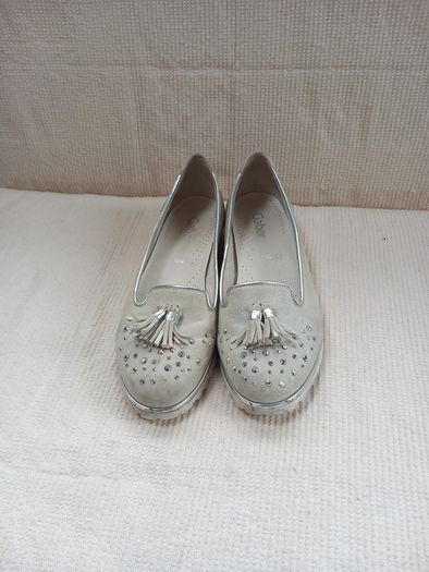 Gabor Grey/Silver Shoes Size 5 1/2