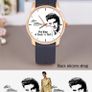 Elvis, The King of Rock n Roll. Black Silicone Strap Image 2