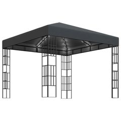 Gazebo with String Lights 3x3 m Anthracite