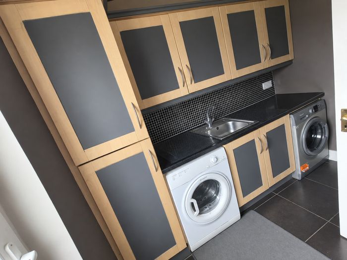 Utility room  cabinets and work top
