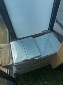 Light blue rectangular tiles