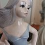 Large Vintage Girl with Goose Figurine by Tengra Image 8