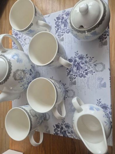 Brand New Emma James Fine Bone China 7-Piece Tea Set In Gift Box
