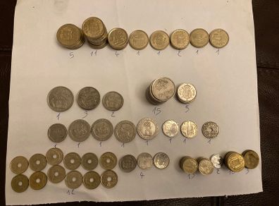 Spain.  Pesetas coin Lot