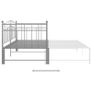 Sofa Bed Frame Grey Metal 90x200 cm Image 5