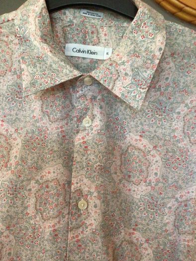 Vintage Calvin Klein Mens Paisley Cotton shirt XL