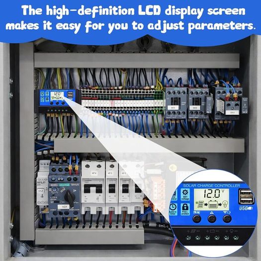 1. 2 Pack 30A Solar Panel Charge Controller 12V 24V