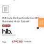 Hib Cayla Illuminated Slimline Led Mirror Cabinet Image 7