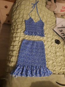 fab blue skirt and top
