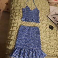fab blue skirt and top