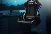 Gaming Chair Bluetooth RGB Light Computer Chair Gamer Chair with Bluetooth Speakers Gaming Chair RGB LED Lighting and Bluetooth Speaker