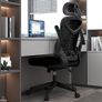 Ergonomic Office Chair Computer Chair with Adjustable Headrest/Lumbar Support, High Back 3D Armrests Home Mesh Chair (Black) Image 5
