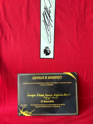Jurgen Klopp signed Liverpool jersey