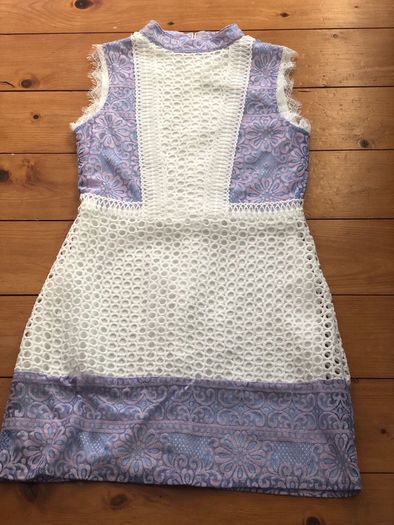 Boohoo Purple & White Dress