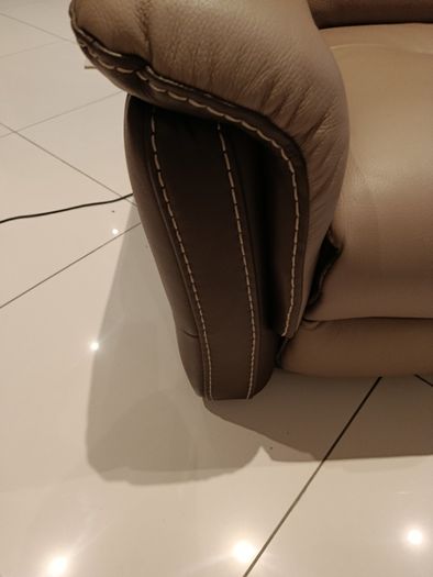 Leather Sofa 2 seater electric recliner 1.7m wide