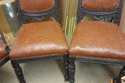 Four antique chairs one needs repairing