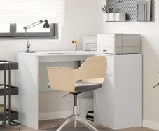Corner Desk with Drawer White 102 x 50 x 75 cm