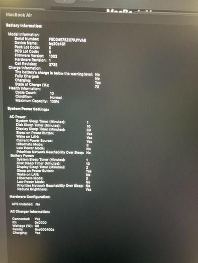 Macbook Air Never used