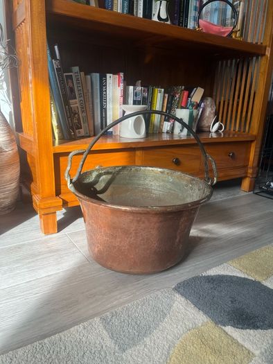 Antique Copper Log Bucket