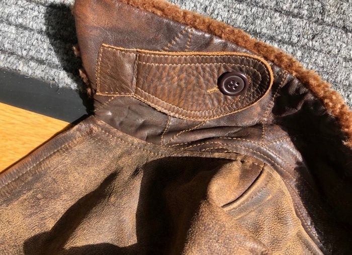 Polo Ralph Lauren G-1 Leather Jacket Bomber Flight Shearling Brown