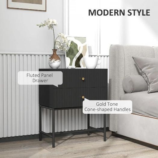 2-Drawer Bedside Table