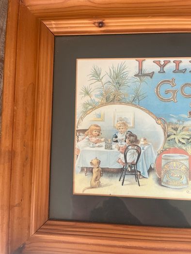Framed Lyle's Golden Syrup Print - Vintage Victorian Kitchen Advert - Abram Lyle & Sons