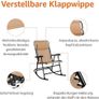 Folding Rocking Chair Ergonomic Headrest Armrest 98 x 95 x 66 cm Beige Image 6