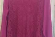Nouvelle Collection red lace top (free post)