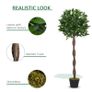 Set of 2 120cm/4FT Artificial Bay Laurel Topiary Trees with Pot Fake Indoor Outdoor Greenery Plant Home Decor Green Image 5
