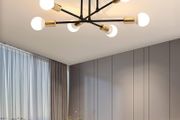 NEW SALE | Chandelier Light, 6 Lights Industrial Semi Flush Mount Ceiling Lamp, Vintage Chandelier Lighting for Living Room Bedroom Kitchen Dining Room Hallway E27