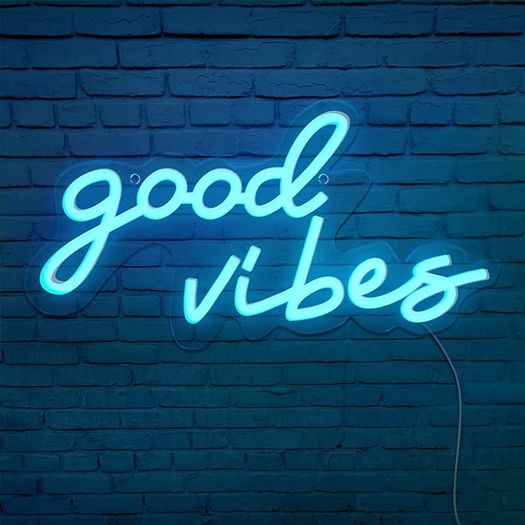 Good Vibes Neon Sign,Neon Light Powered by USB with Switch, Purple Led Neon Light Sign for Bedroom,Wall Decor,Game Room,Party, Bar Decor