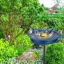 40 Inch Bird Feeding Bowl & Water Point Standing, Metal Bath for Wild Birds, Large Frost-Proof Winterproof (Blue) Image 5