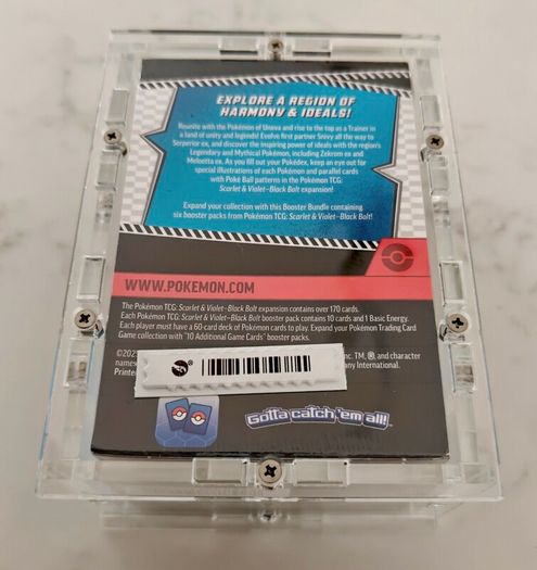 Pokemon TCG Scarlet and Violet Black Bolt Booster Bundle Sealed and Premium Acrylic Case